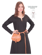 FREYA Cotton Black -  Medieval Viking Underdress